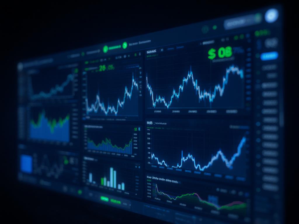 Advanced AI Trading Dashboard Interface mapping market trends